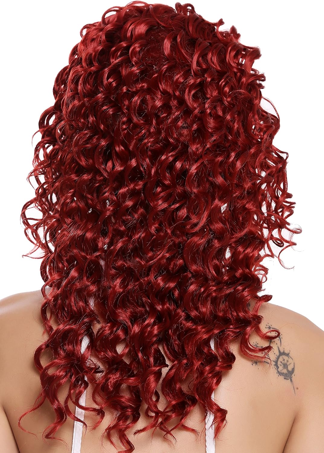 WIG ME UP - AG-137 Quality women's wig half wig 3/4 long curly curls red 21,5 inches, fiery red, Länge: ca. 55 cm - Image 5
