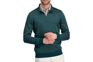 THREE SIXTY SIX Dry Fit Pullover Sweaters for Men - Quarter Zip Fleece Golf Jacket - Tailored Fit