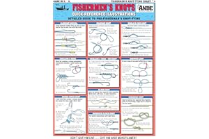 Fishing Knot Tying Chart #1 - Waterproof Quick Reference Guide to 18 Essential Fishing Knots - (Freshwater & Saltwater) - Dou