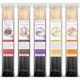 Top 5 Incense Sticks Variety Set Bulk 500 Pack - 11" Sticks, 5 Bundles of 100 Sticks Per Bundle - Dragons Blood, Frankincense and Myrrh, Lavender, Nag Champa, and Sandalwood.