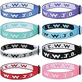 Aospkle 6PCS WWJD Bracelet for Women Men, Christian Gifts Wristbands, WWJD Rubber Bracelets - What Would Jesus Do Bracelet