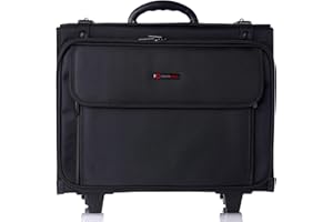 Alpine Swiss Rolling Briefcase | Laptop Bag For Men & Women | Hard Side Catalog Case on Wheels | Legal Size File Dividers | Lawyers Attache Case | Carry-On Overnight Business Travel Bag