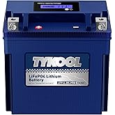 TYKOOL YTX14-BS/YTX14H/GYZ16H High Performance Lithium LiFePO4 Motorcycle Battery,12V 8Ah,480CCA,Fits for ATV,UTV,Jet Ski,Sno