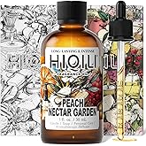 HIQILI Peach Nectar Garden Fragrance Oil for Diffuser, Inspired by Pris.HIL-ton, Candle & Soap Making, Sweet Floral-Fruity Notes, Long-Lasting Scent- 1fl oz