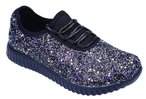 purple glitter tennis shoes