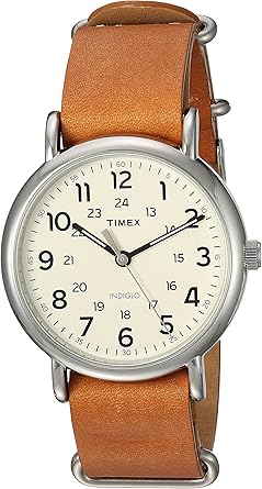 Timex T2P492 - Reloj de Cuarzo Unisex, Correa de Cuarzo, Color Beige