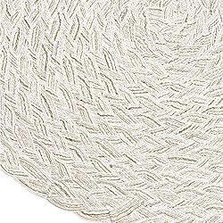 SHACOS Round Braided Placemats 15 inch Set of 6