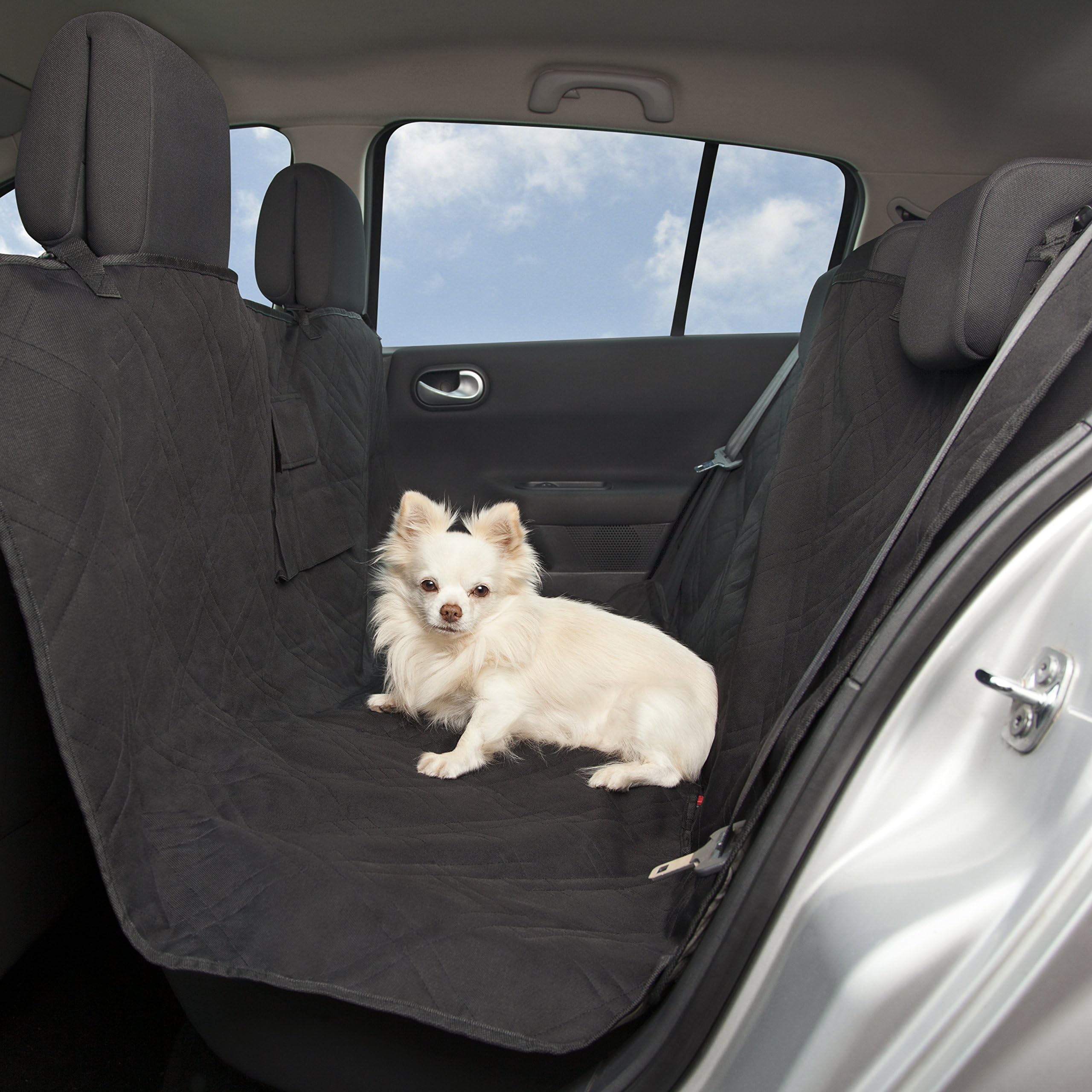 Appleton Pet Care Deluxe Pet Seat Cover Hammock With 2 Bonus Travel Bowls- Easy Installation in Any Automobile Car Truck or SUV, Water Resistant Non Slip Machine Washable Durable Padded and Quilted