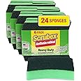 Scrubex Heavy Duty Odor Resistant Scrub Sponge, Multi-Purpose Sponge for Kitchen and Household, Safe for Non-Coated Cookware (24 sponges)