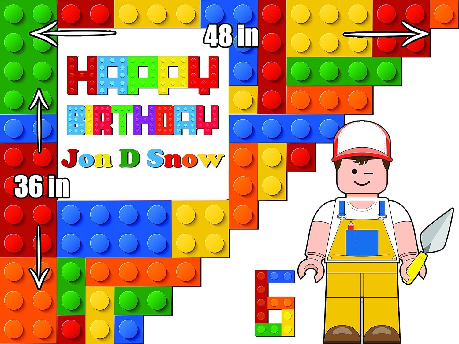 Amazon Com Custom Home Decor Construction Birthday Poster For