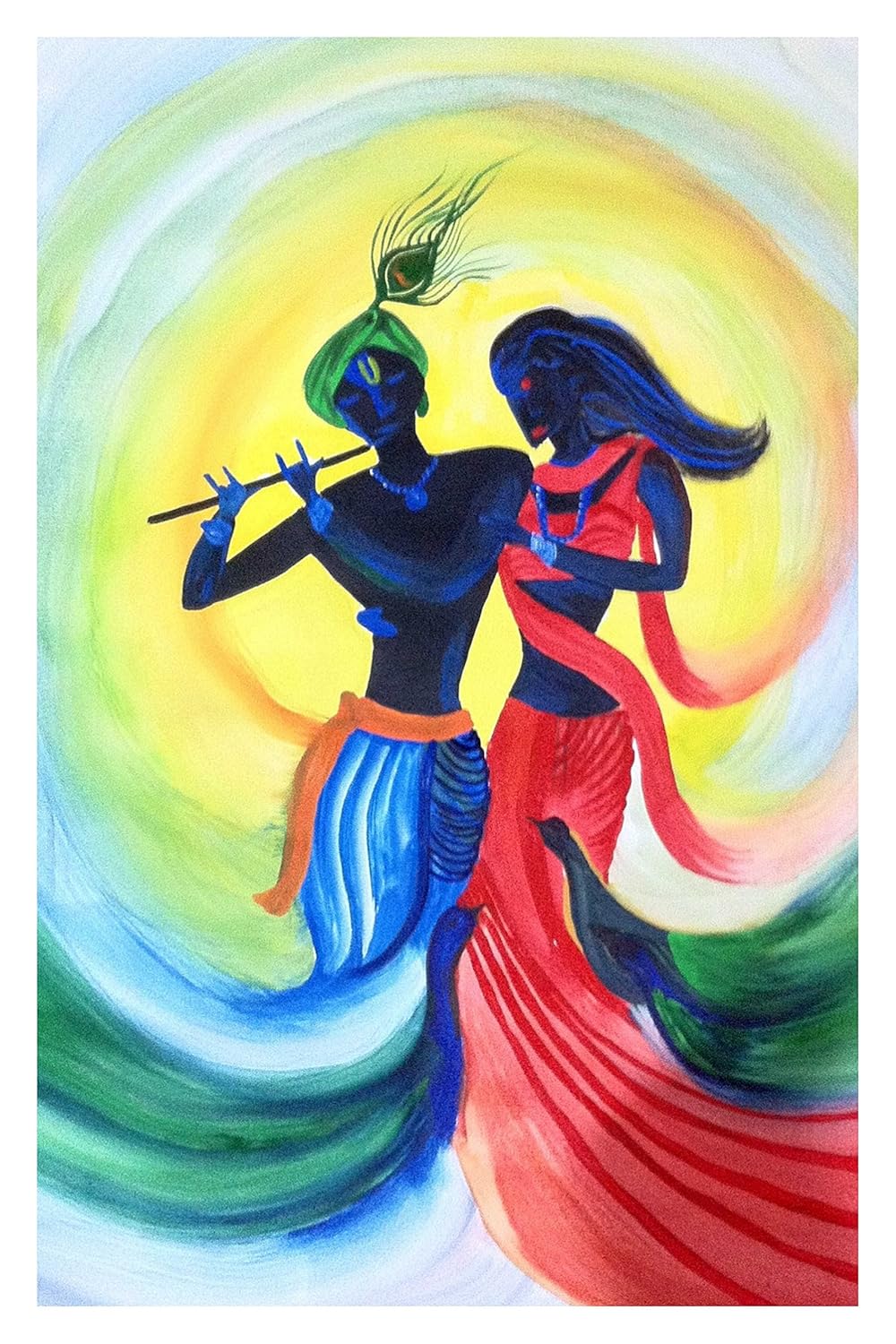 lord shri radhe krishna poster for room krishna poster janmashtami poster festival poster religious poster amazon in home kitchen lord shri radhe krishna poster for room