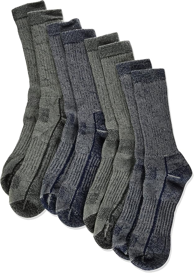 Kirkland Signature Mens Outdoor Trail Socks Merino Wool 4 Pairs Fashion