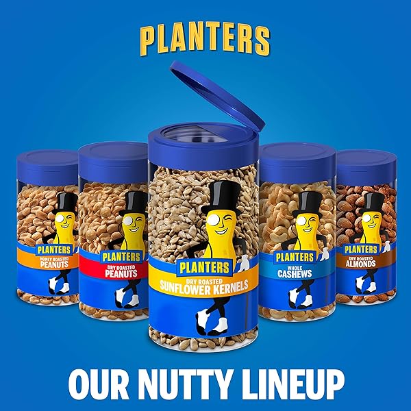 PLANTERS POP & POUR DRY ROASTED SUNFLOWER KERNELS 5.85 OZ JAR – PORTABLE SNACK FOR EASY SNACKING – ALTERNATIVE TO SUNFLOWER SEEDS – GREAT AFTER SCHOOL SNACK OR MOVIE SNACKS – KOSHER