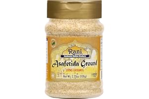 RANI BRAND AUTHENTIC INDIAN PRODUCTS Rani Asafetida (Hing) Ground 3.75oz (106g) PET Jar ~ All Natural | Salt Free | Vegan | Non-GMO | Kosher | Asafoetida Indian Spice | Best for Onion Garlic Substitute