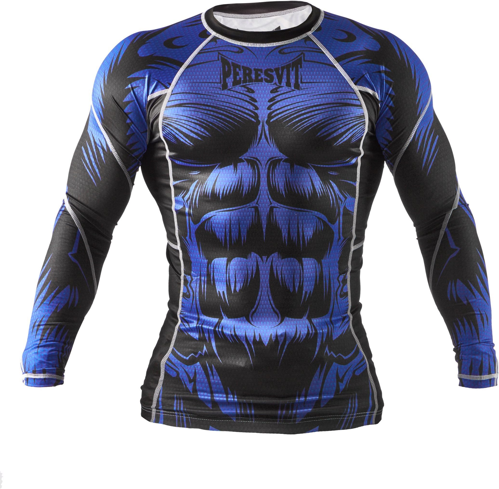 Peresvit Mens Rash Guard Long Sleeve Beast Ag+ MMA BJJ Jiu Jitsu Muay Thai Wrestling