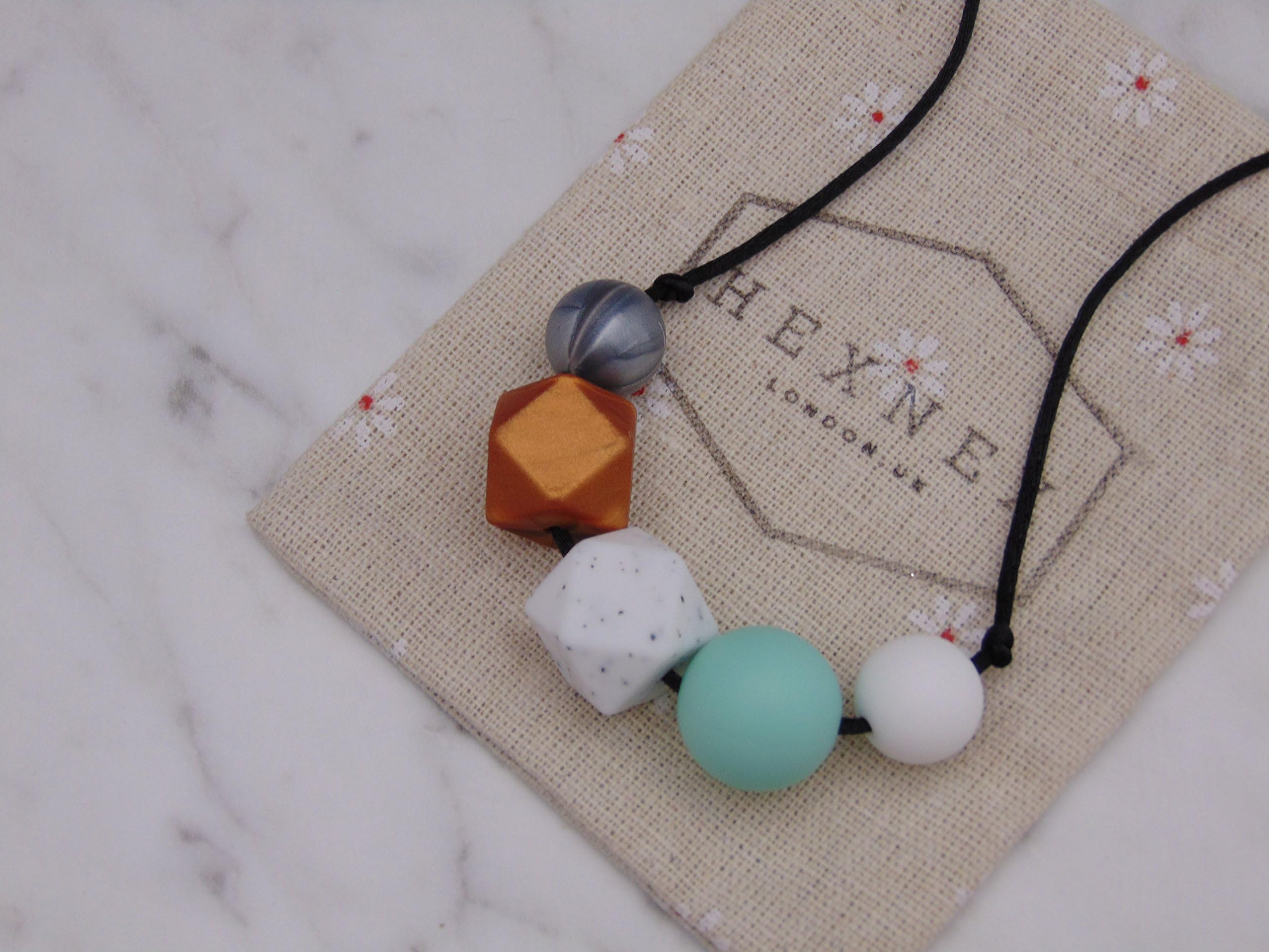 Essentials Range Teething Necklace Affordable Breastfeeding Silicone Jewellery By HexNex New Mum and Baby Gift