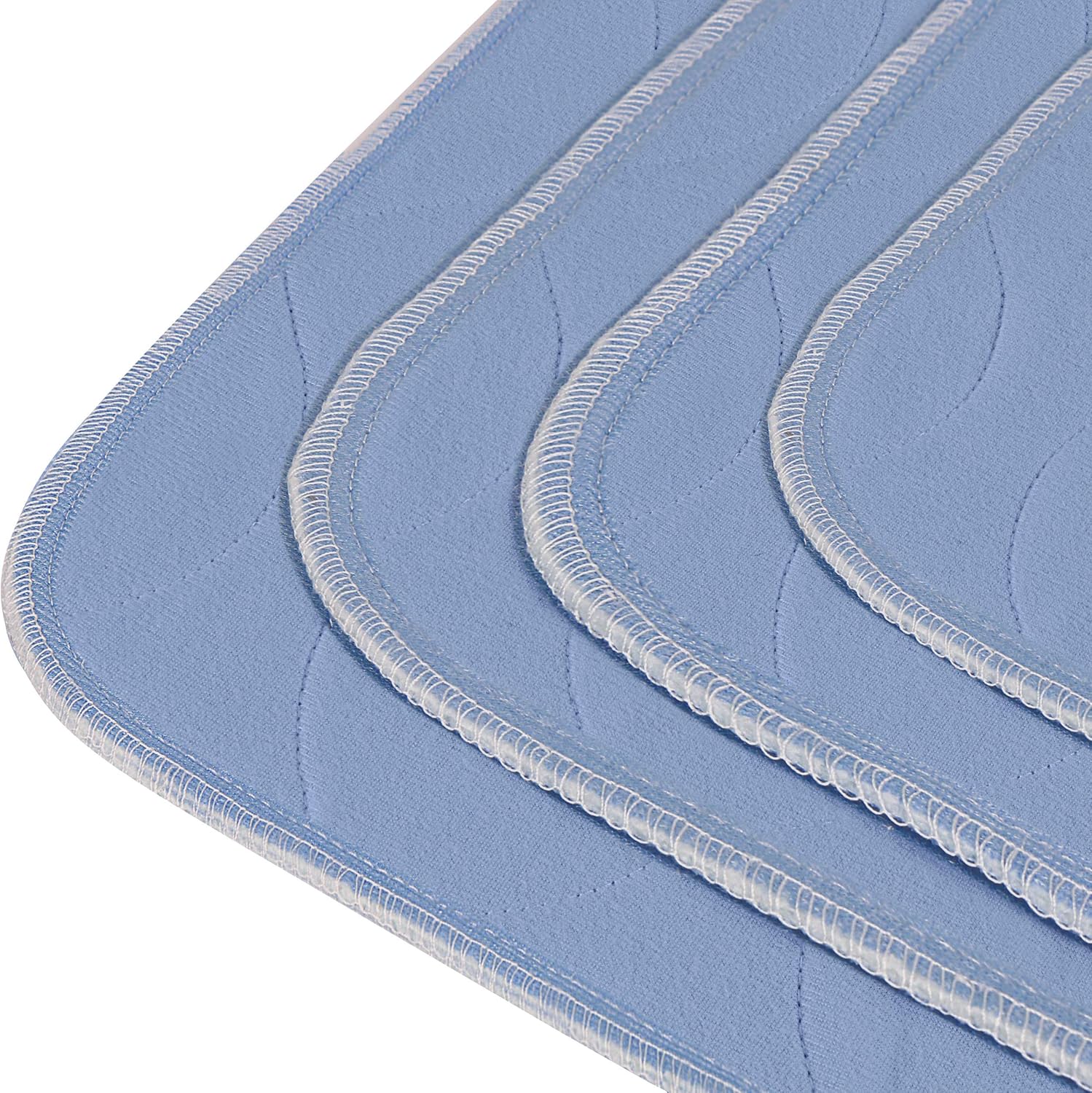 Utopia Bedding Waterproof Incontinence Underpads 34" x 52" (Pack of 4) - Washable and Reusable Bed Pads - Quilted and Absorbent Protector Pads for Adults and Kids (Blue): Health & Personal Care