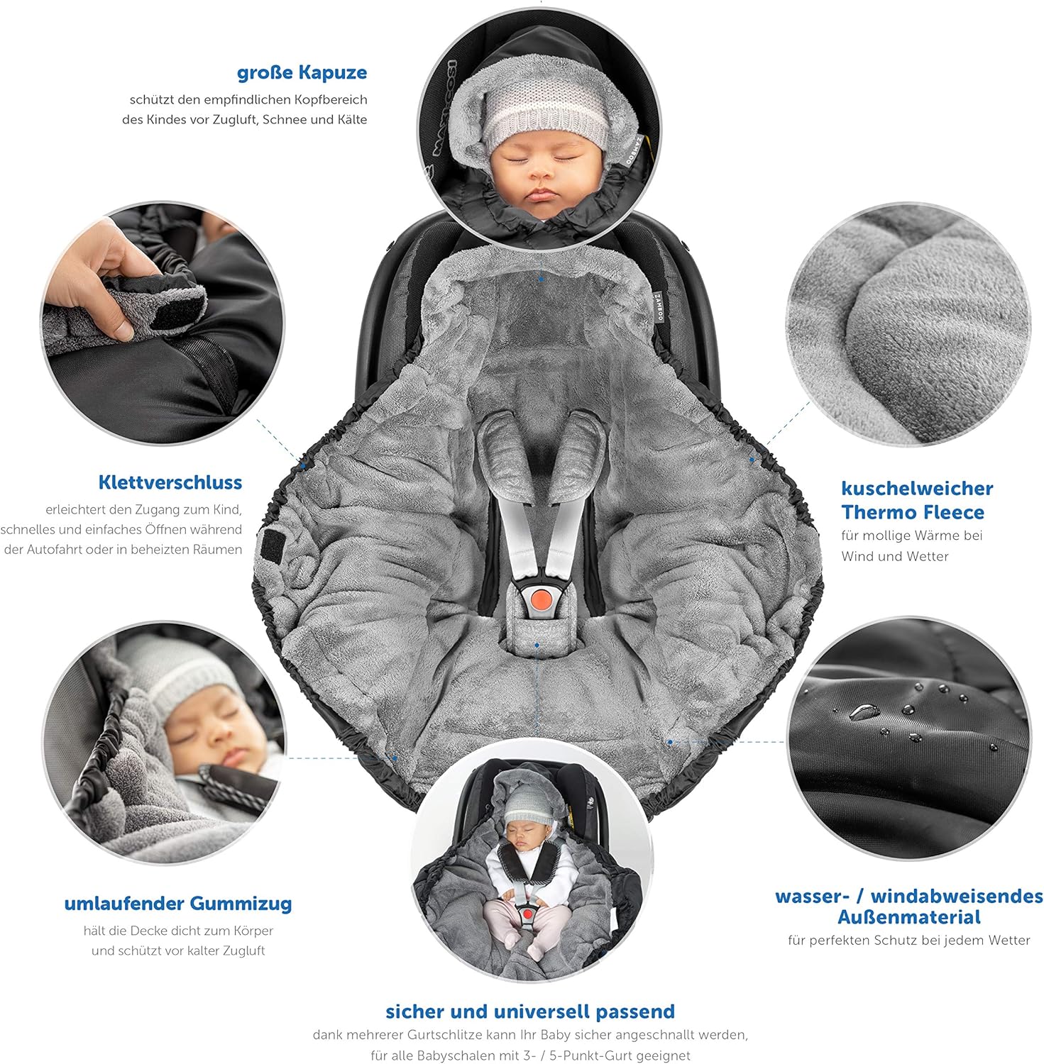 Loclic Com Accessoires De Poussettes Poussettes Et Landaus Version Basique Zamboo Couverture Enveloppante Pour Siege Auto Par Ex Bebe Confort Cybex Kiddy Nid D Ange Cosy Rembourre Et Douillet Pour Cosy Et