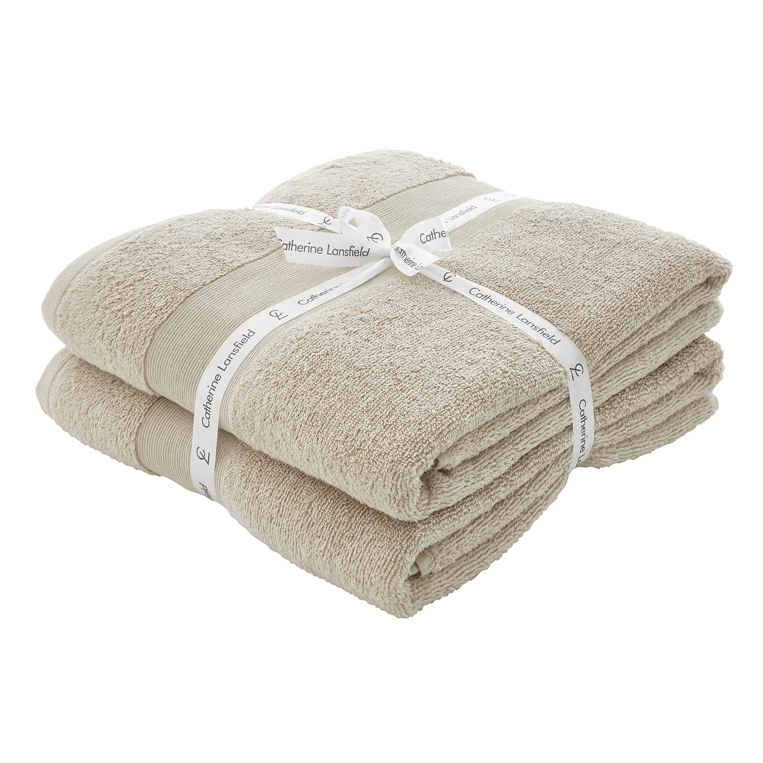 Catherine Lansfield, Natural, Bath Sheet Pair