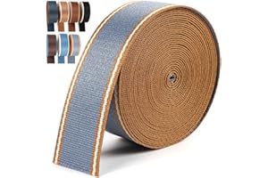 PECMER Nylon Webbing 1.5 Inch-Polyester Webbing 6 Yards Fog Blue Webbing Straps for Bags-Heavy Cotton Webbing 1.5 inch for Bag Handles Purse Straps Ribbon 1 1/2" (Fog Blue)