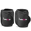HEALTHYMODELLIFE Ankle Weights Set by Healthy Model Life (2x5lbs Cuffs) - 10lb in total - As Worn By Victoria Secret Angels - Used In Top Gyms in New York
