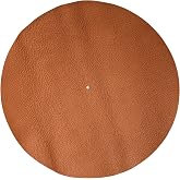 Premium Leather Turntable Slipmat &mdash; 11.5" Full-Grain Cowhide Platter Mat | Anti-Static | Dual-Sided Grain &amp; Suede | Fits Audio-Technica, Pro-Ject, Rega &amp; More (Cognac)