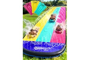 JAMBO XL 20Ft Premium Slip Splash and Slide with 3 Bodyboards, Heavy Duty Water Slide- Advanced 3-Way Water Sprinkler System,