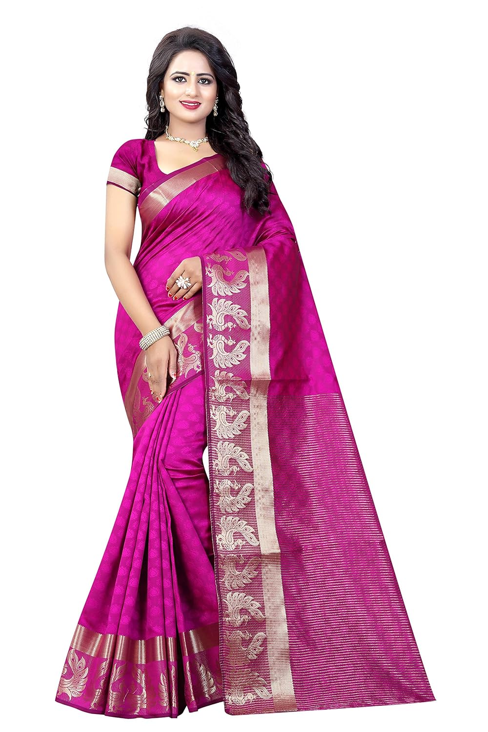 dealsure women's multicolor banarasi silk saree