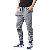 Hat and Beyond Mens Marled Slim Fit Jogger Basic Brushed Fleece Mealange Jersey Jogger Pants