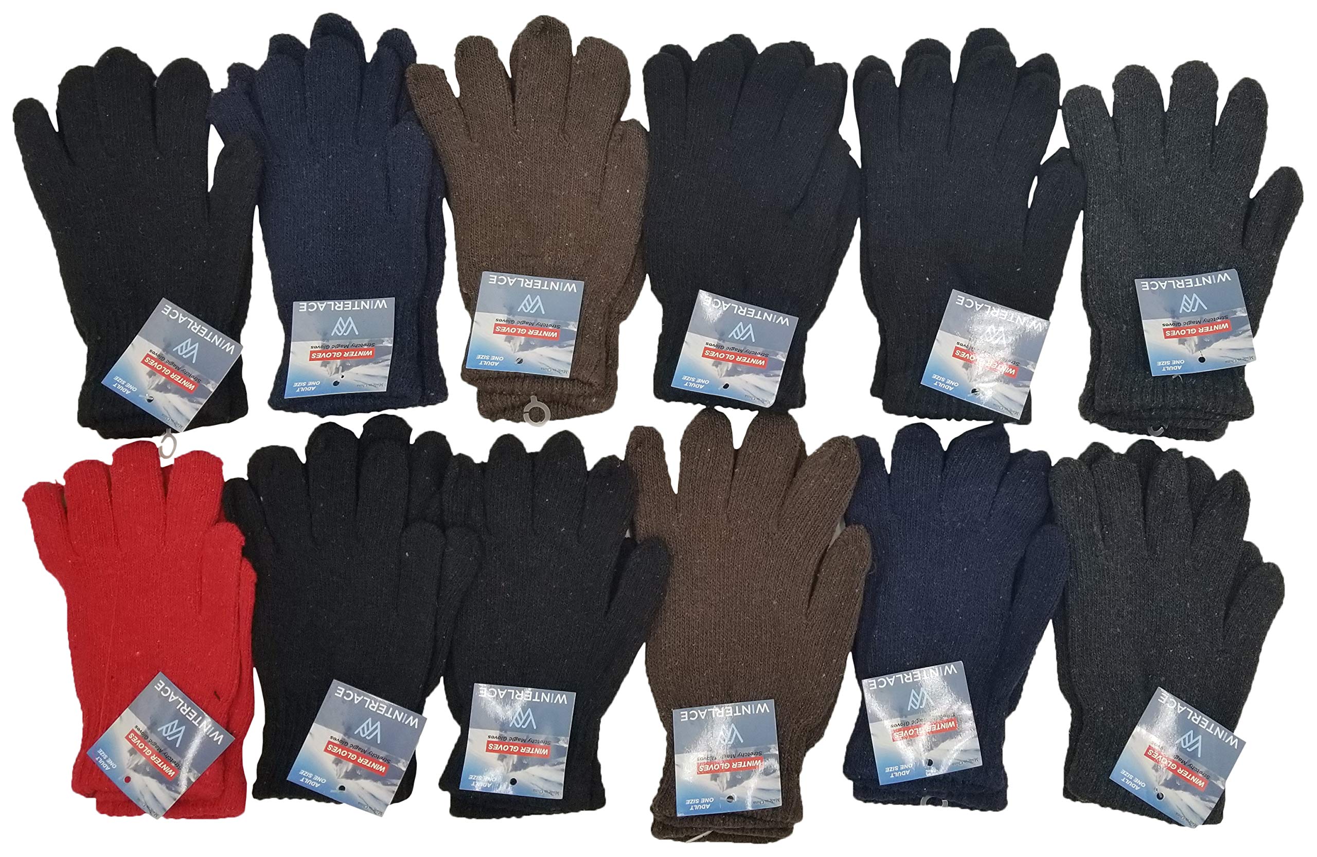 24x Winter Beanies & Gloves Combo Pack, Bulk Pack for Men Women, Warm Cozy Gift