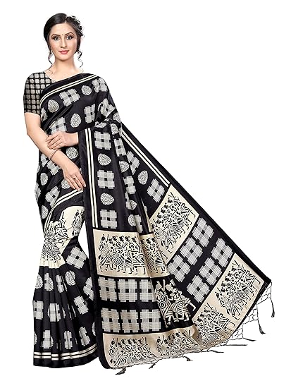 Winza Designer Womens Art Silk Saree With Blouse (HYUNDAI)