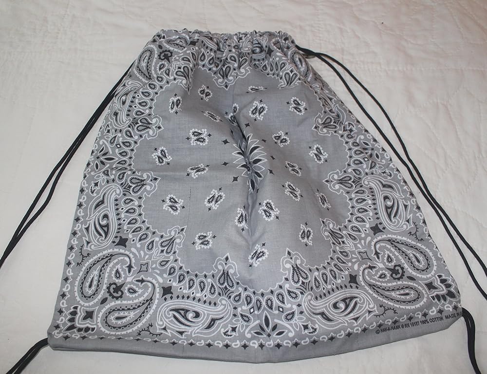 Bandana Drawstring Backpack made with actual Bandanas