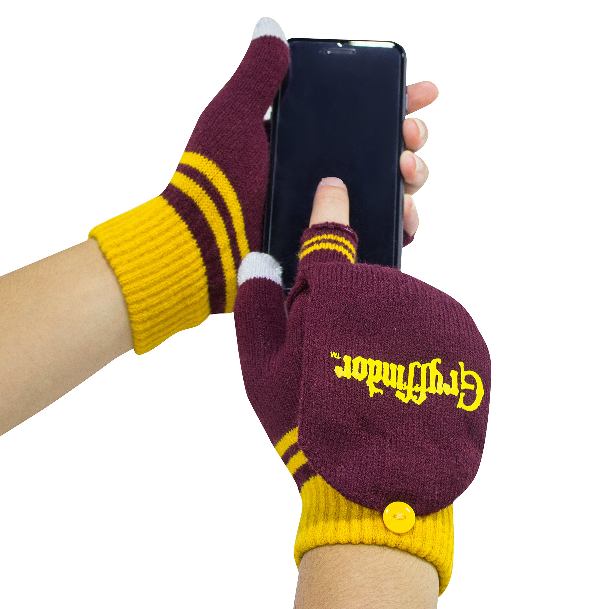 Cinereplicas - Harry Potter - Mitten Gloves - Magic Touchscreen - Officially licensed - Gryffindor - Red & Yellow