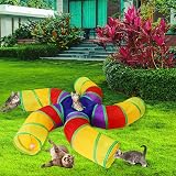 Bemodst Rainbow Cat Tunnel 5-Way Play Tent Interactive Maze Collapsible view 2
