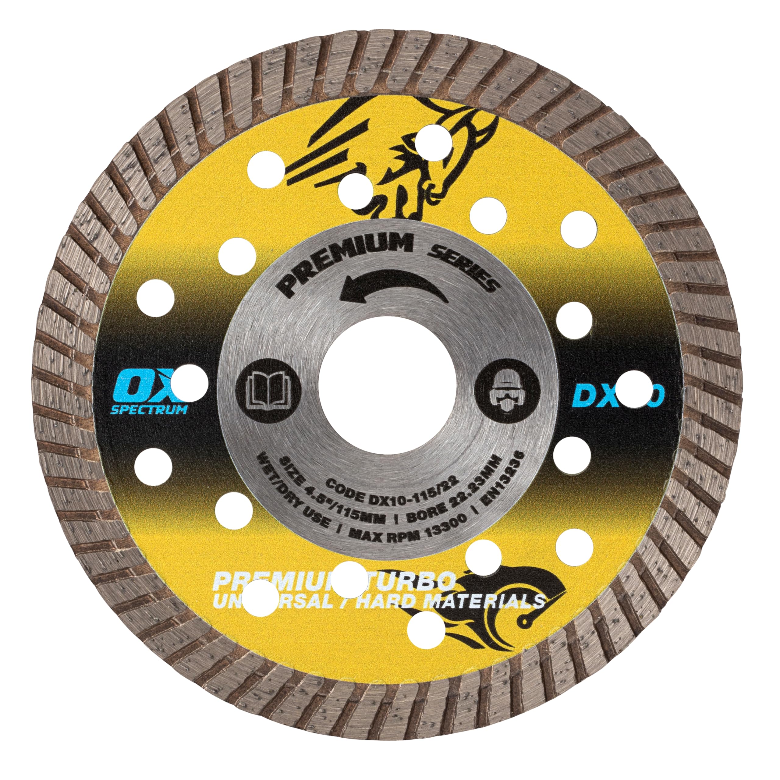 OX Spectrum Premium Diamond Blade - Universal/Hard - 115/22.23mm