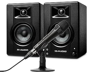M Audio Bx3 120 Watt Computer Speakers Studio Monitors Marantz Pro M4u Usb Condenser Microphone With Audio Interface Mic Cable And Desk Stand Everything Else Amazon Com