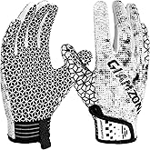 GIAMZONP Youth Football Gloves, Kids Receiver Gloves with Sticky Grip, Flag Football Glove, Best Gift for Boys Girls Ages 8–12