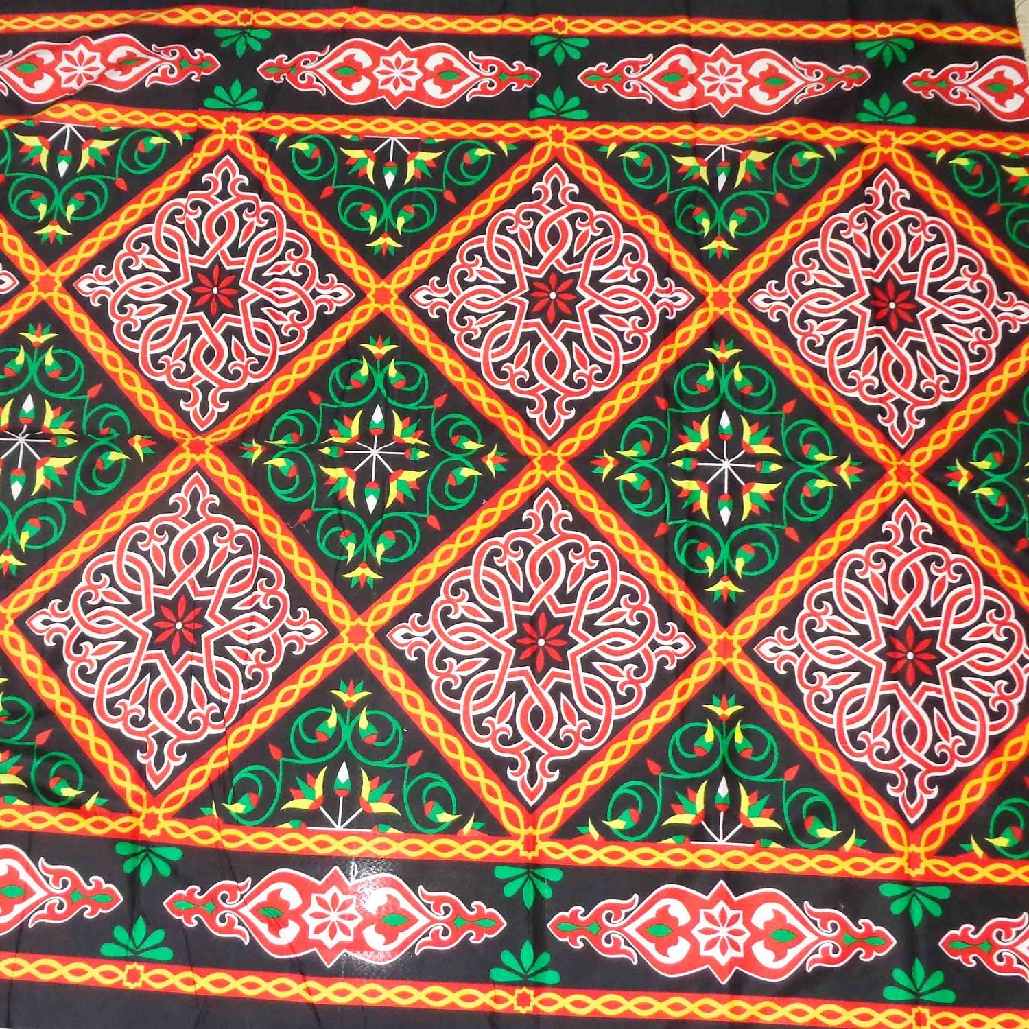 Traditional Egyptian Arabian Arabic Khayameya Tent Fabric Colorful