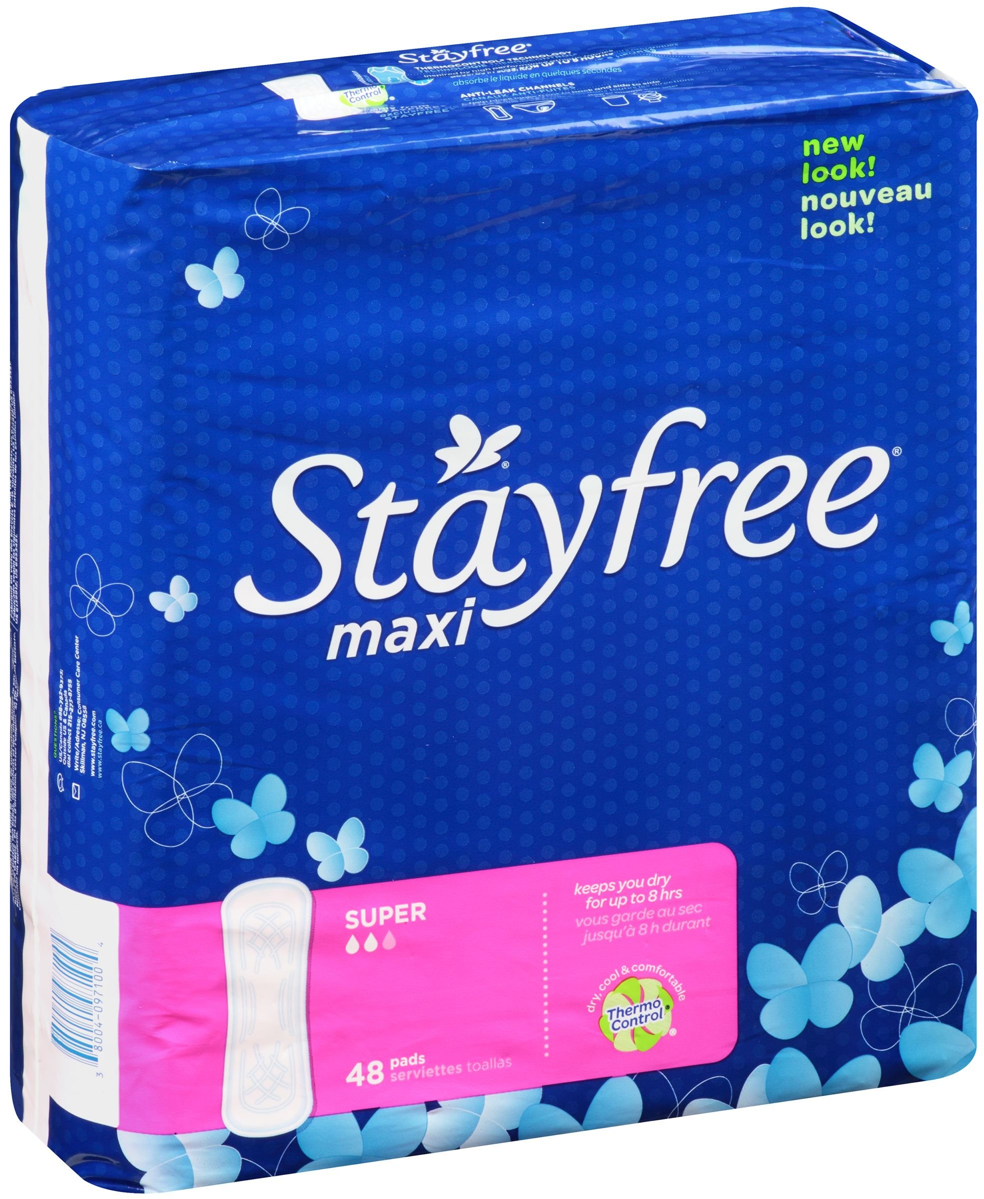 Stayfree Maxi Pads for Women Super 48 Count Health Care Hygiene Top