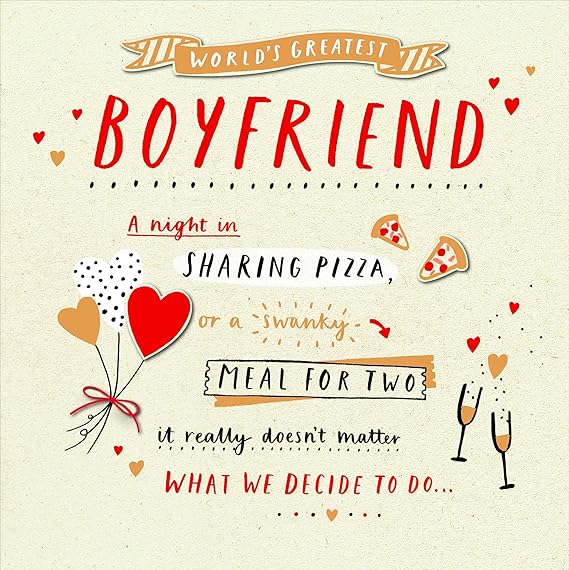 Amazon.com : Boyfriend Valentine's Day Card, Valentine's Day Card for