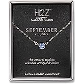 Pavilion Gift Company H2Z 16224 September Sapphire Birthstone Necklace with 18" Chain, Blue