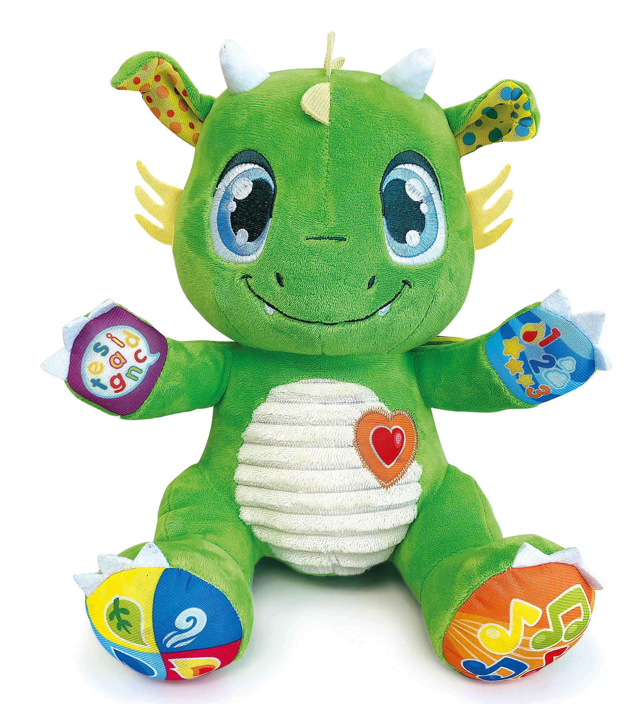 Clementoni - Baby Dragon - Interactive And Talking Plush, Sound Toy for Babies 6+ Months, 61899