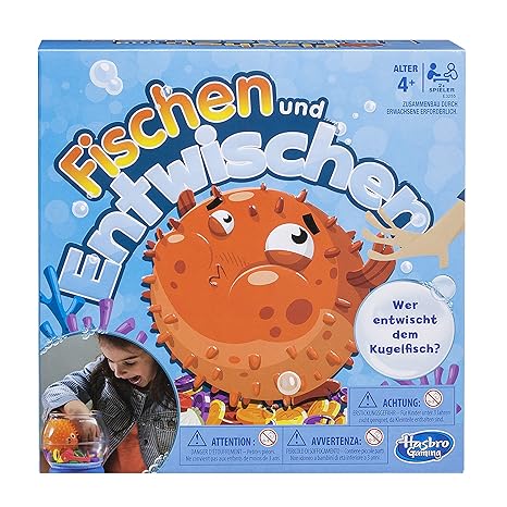 Hasbro Spiele E3255100 Fischen und Entwischen, lustiges Kinderspiel Multicolor