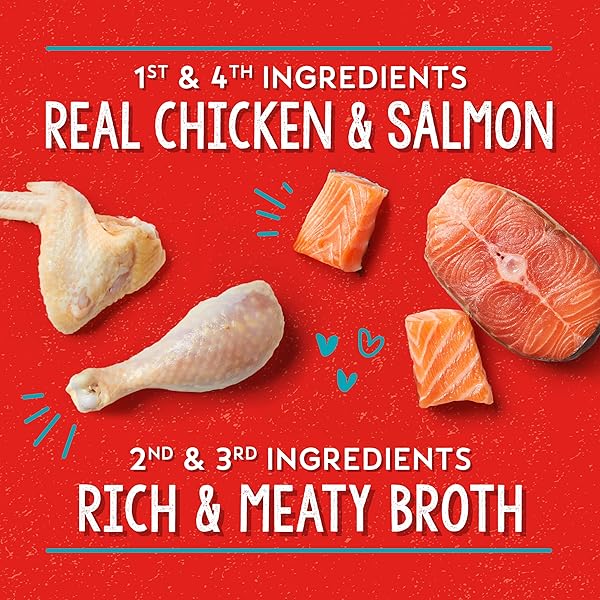 STELLA & CHEWY’S LIL BITES SAVORY STEWS FOR SMALL BREEDS CHICKEN & SALMON DINNER IN BROTH, 2.7 OZ. CUPS (PACK OF 12)