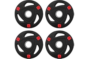 Signature Fitness Vinyl Coated Cast Iron Plate Weight Plate for Strength Training and Weightlifting, Standard or Olympic, Multiple Sizes