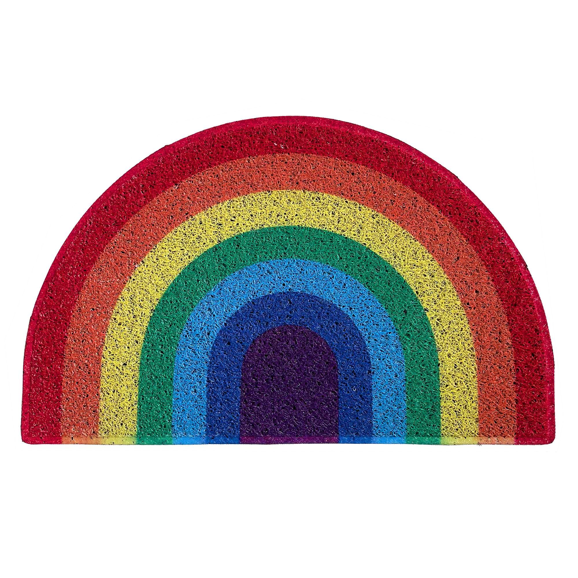 Nicoman Rainbow Doormat Housewarming Novelty Gift Present Dirt-Trapper Indoor Outdoot Non Slip Barrier Door Mats 70 x 44cm