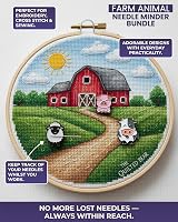 The Quilted Bear Magnetic Needle Minders Enamel Needle Keeper Sheep view 5