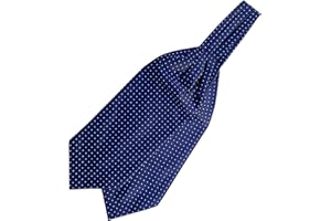 Elfeves Men's Paisley Floral 100% Silk Cravat Ties Hademade Formal Jacquard Woven Ascot