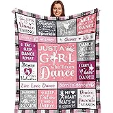 Zolumy Dance Recital Gifts for Girls Blanket 60"x50", Dancer Gifts, Gifts for Dancers, Ballet Gifts for Girls 8-12, Dancing Stuff/Accessories, Dance Competition Must Haves Soft Warm Throw