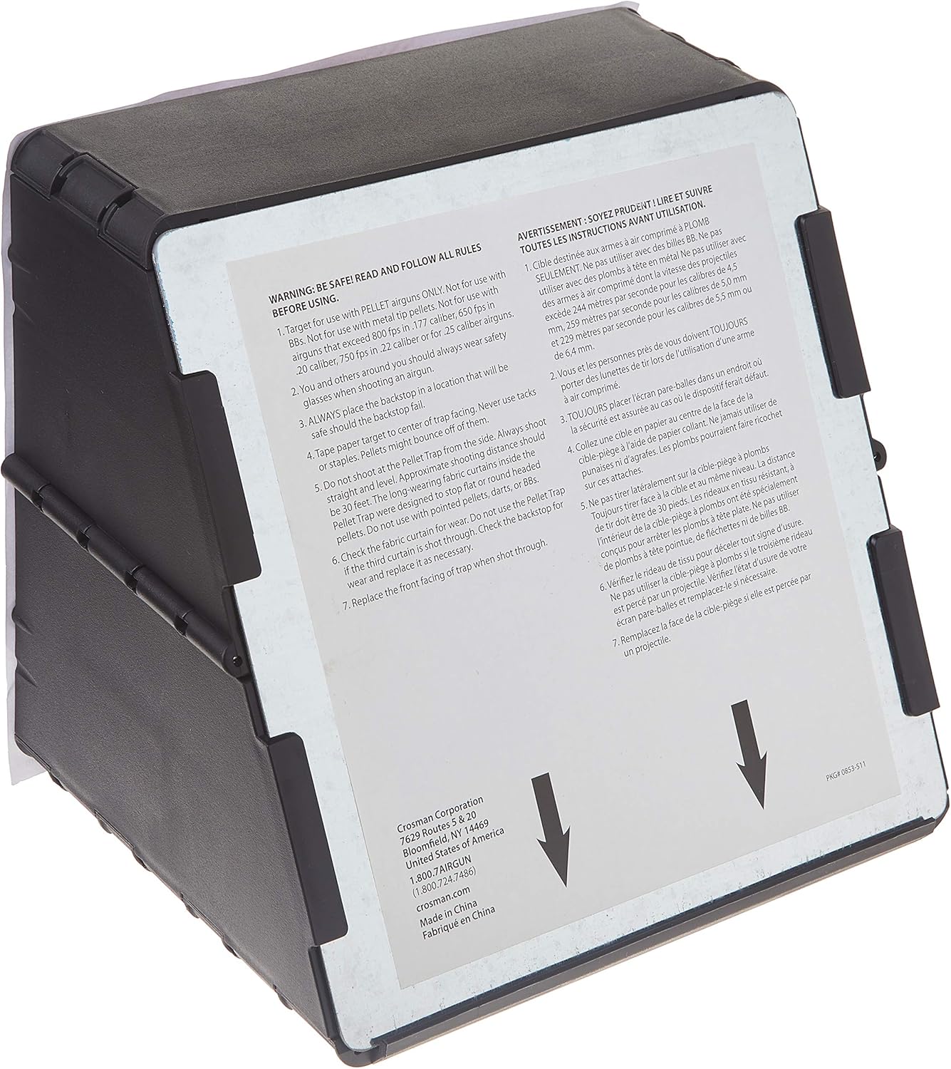 Crosman 853 Collapsible Pellet Trap, Black : Sports & Outdoors